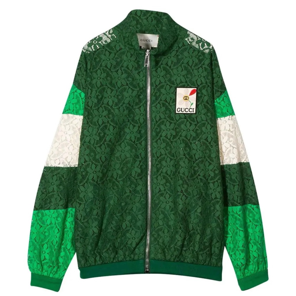Gucci lace bomber jacket